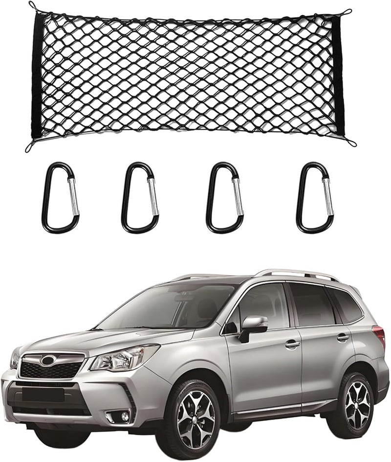 AuyNeas for Subaru Forester Ascent Envelope Style Truck Bed Cargo Net - Fits 2013-2024 2025 2026 Forester Ascent Accessories Cargo Net for Pickup Truck Bed - Heavy Duty Carabiners - Image 1